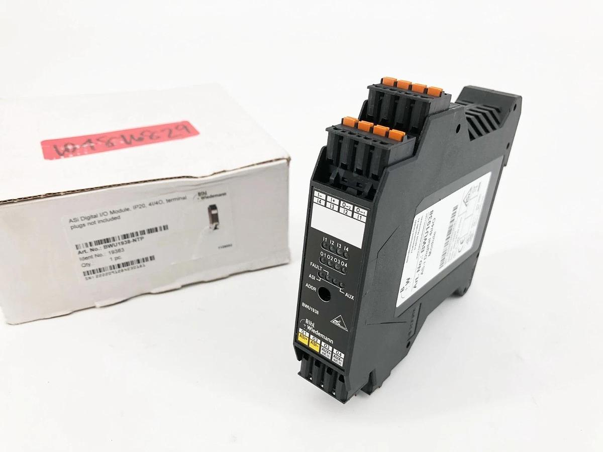 New Bihl+Weidemann BWU1938-NTP ASi Digital 4I/4O Module IP20 22.5mm 19383