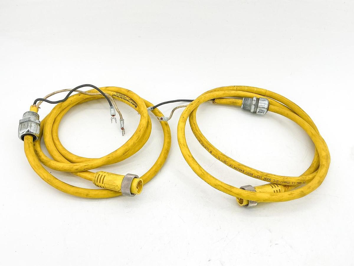 Used Lot of 2Woodhead 102002C01F0601 Cordset 2P 600V 13A