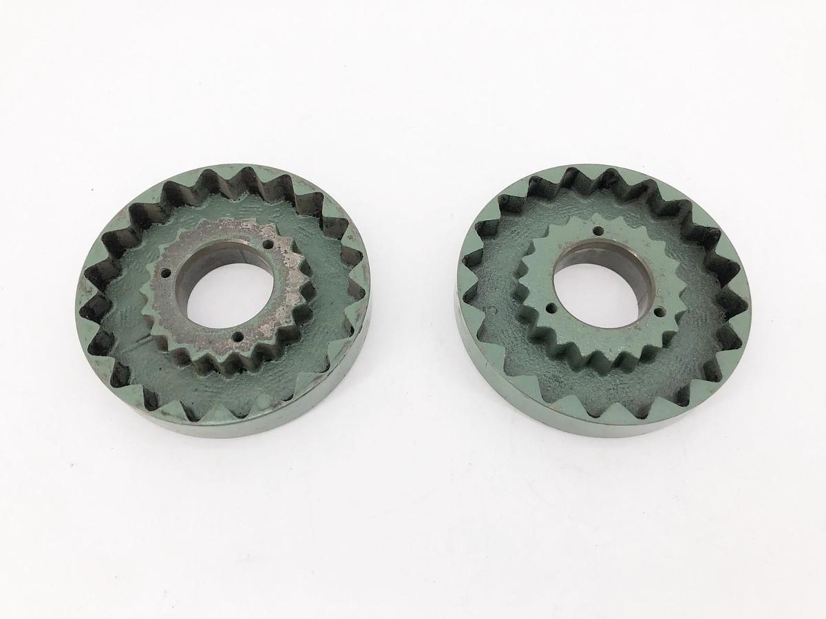 Used Lot of 2 TB Wood's 6B-JA Sure-Flex Coupling Flanges Size 6