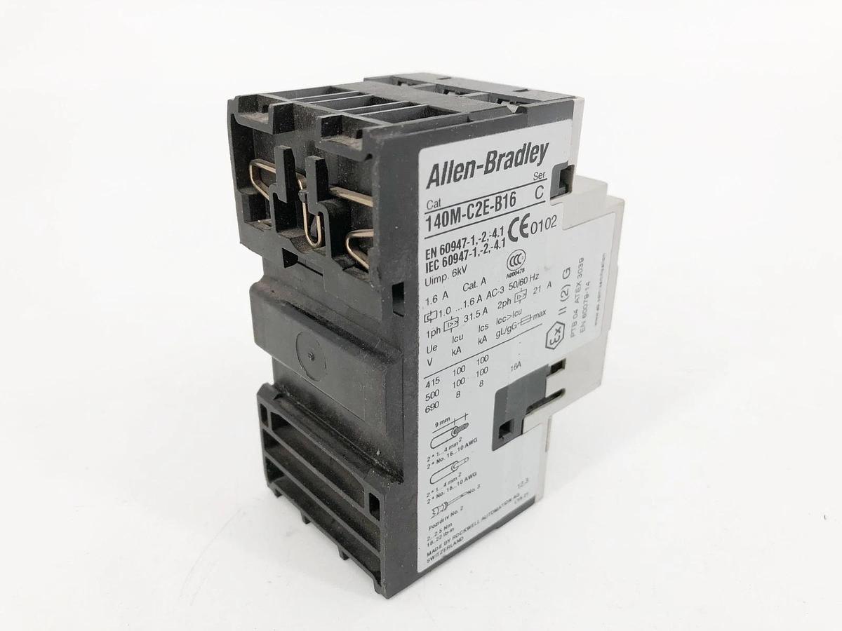 Used Allen Bradley 140M-C2E-B16 Ser. C Motor Circuit Breaker 1-1.6A