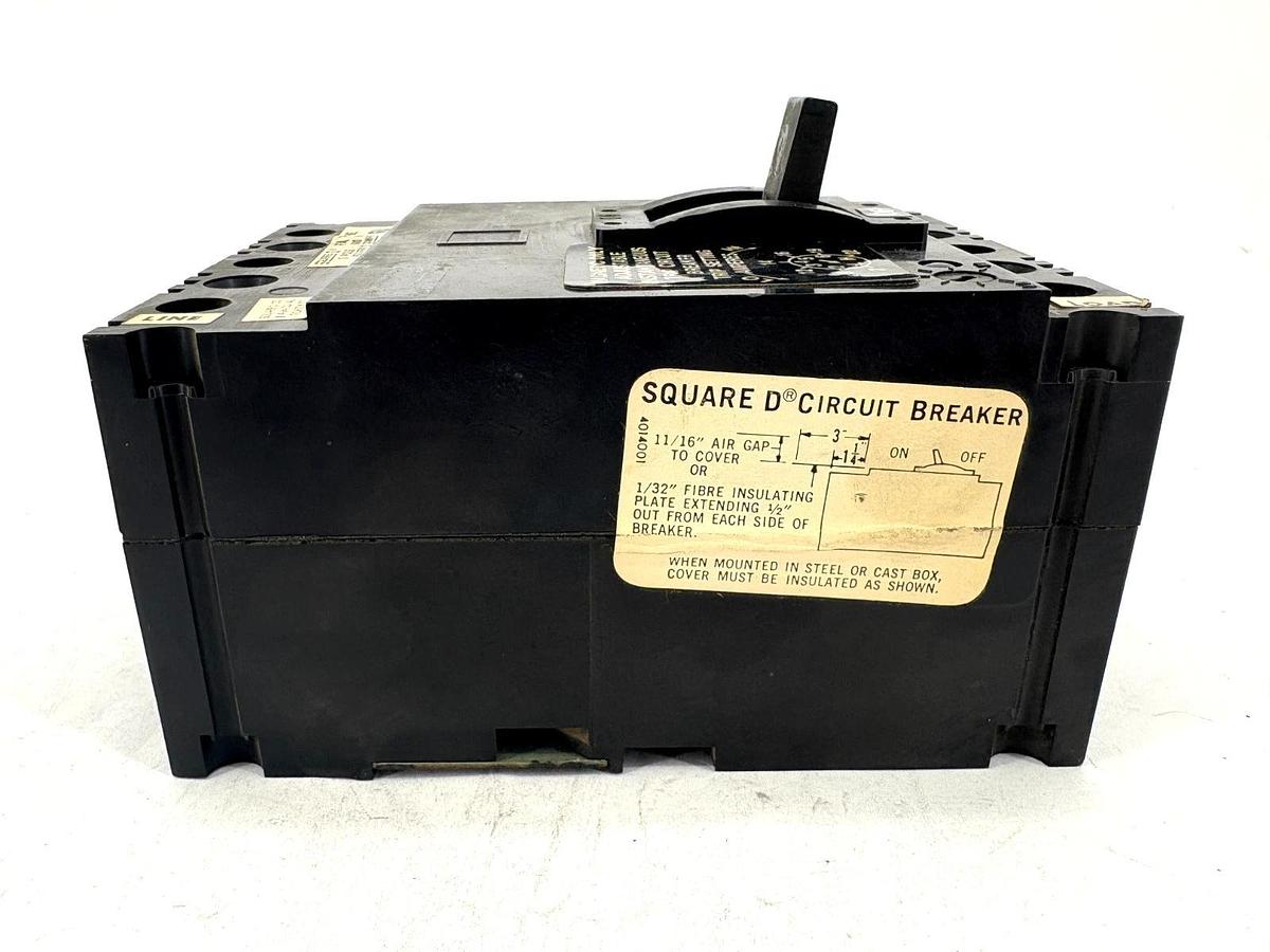 Used Square D FAL-36003-11M 3A Circuit Breaker 600VAC 3-Pole