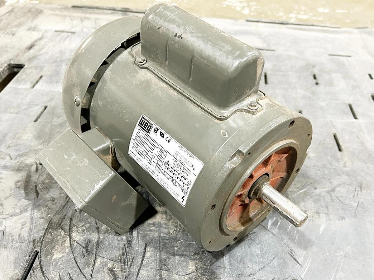 Used WEG 00118ES1BD56OFL Motor 1HP 115/230V 14A 1750RPM 10341859 1ph D56C Frame