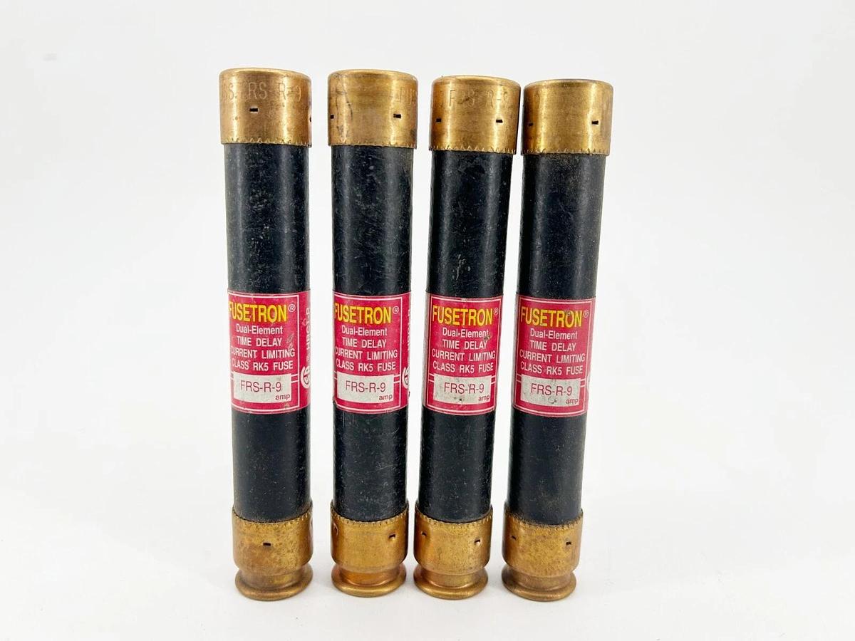New Lot of 4 FRS-R-9 Time Delay Fuse 9A 600V RK5- No Box