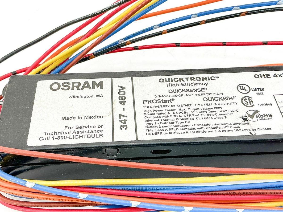 New OSRAM QHE 4X54T5HO/347-480 PSN HT SCL Quicktronic Ballast 480V