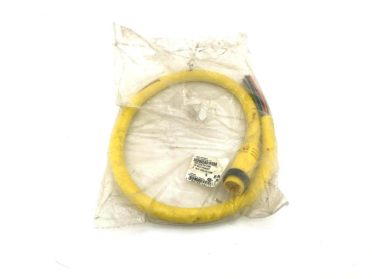 New Molex Woodhead 302002A01F030 Cordset 12P Male to Pigtail 16AWG 3FT