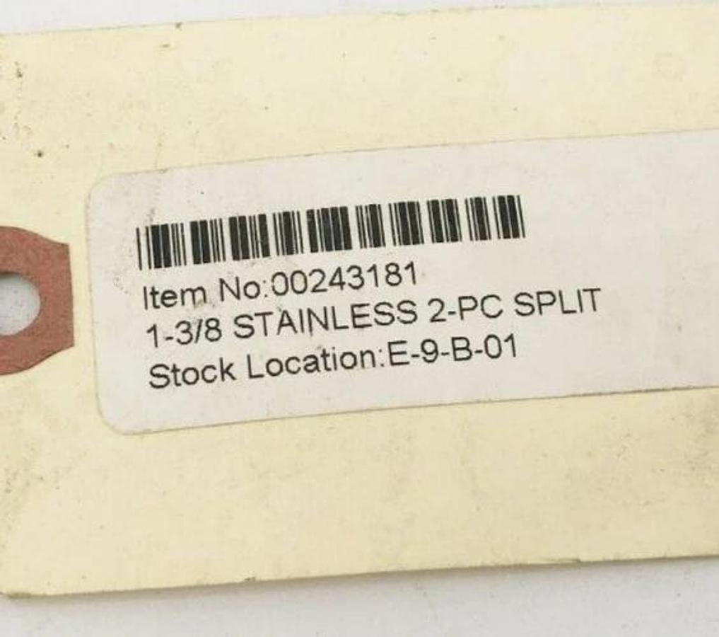 New Climax 2C-137-S Two-Piece Split Clamp Collar Stainless Steel 1-3/8" ID