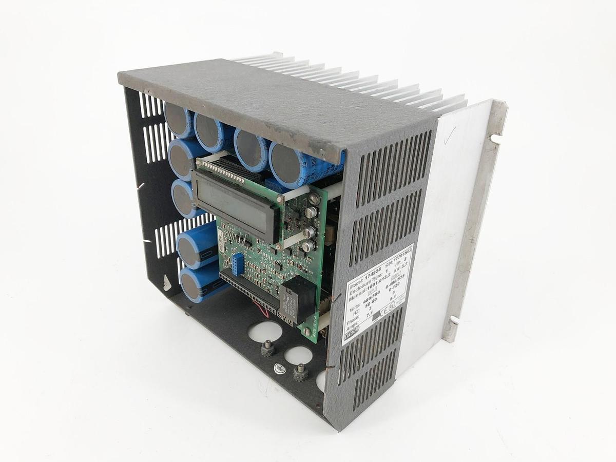 Used Leeson 174928 Adjustable Speed AC Motor Control 5HP 480/590V Input (Parts Only)