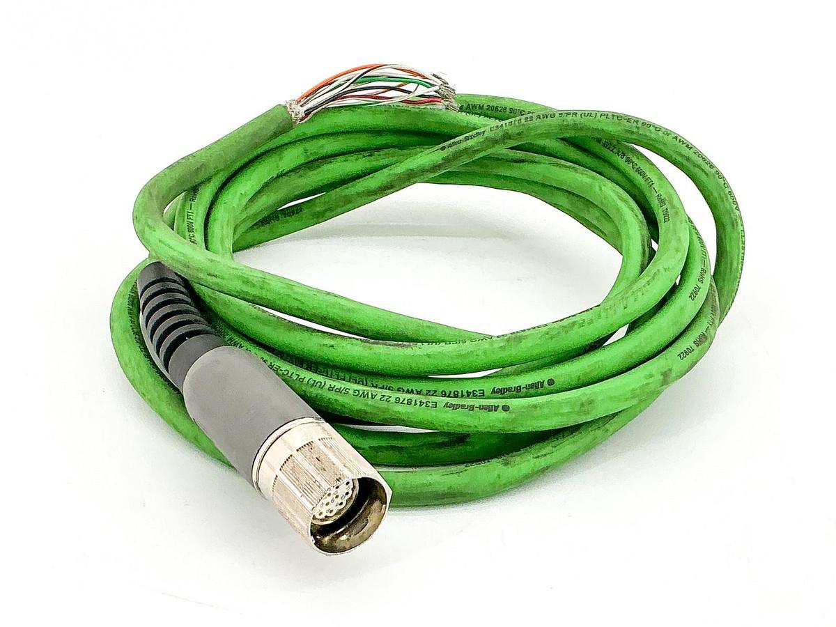 Used Allen Bradley 2090-CFBM7DF-CEAA04 Power Feedback Cable 600V 13' Ser.A