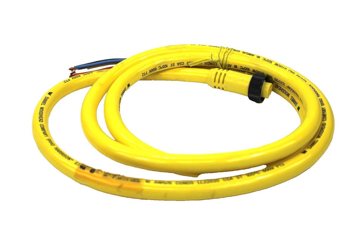 Used Lot of 3 Brad Connectivity 40711 Connector Cable 2P Female 2Wire 13A 600V