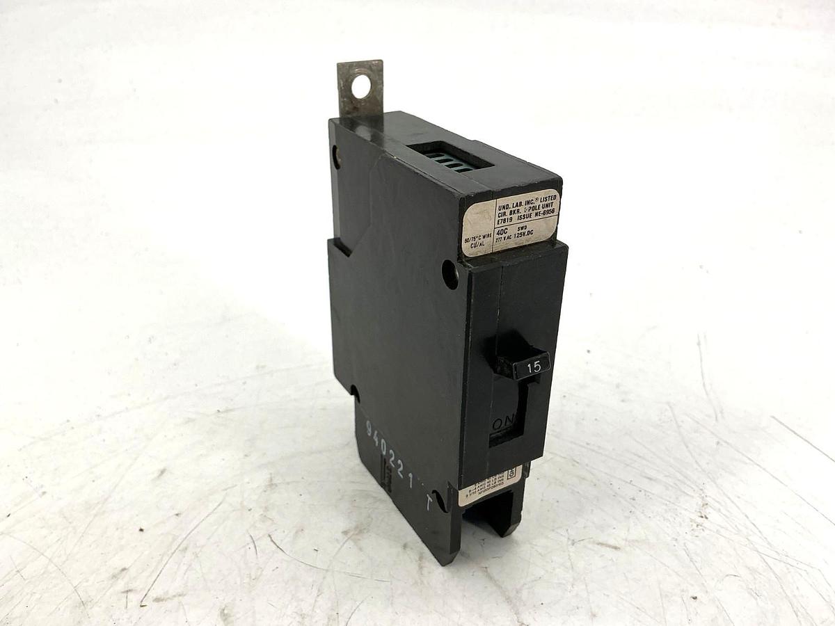 Used Westinghouse GHB1015 Circuit Breaker Type GHB 1-Pole 15A 277VAC