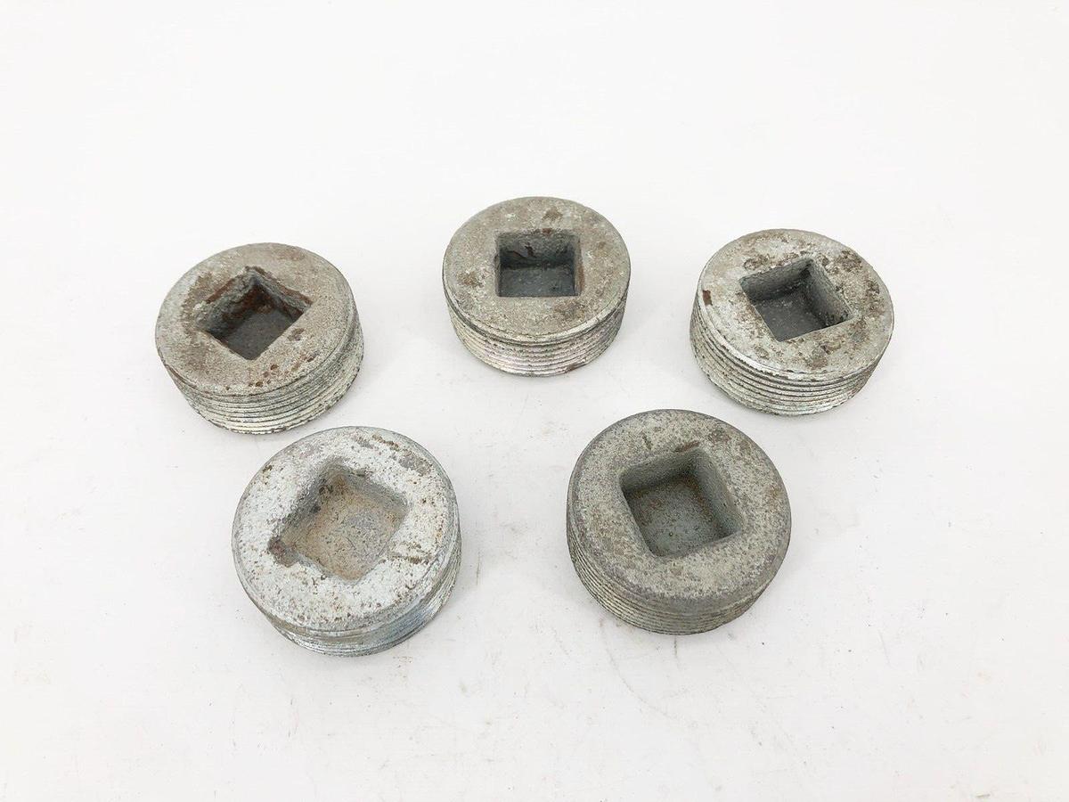Used Lot of 5 Eaton Crouse Hinds PLG5 Recessed Pipe Plugs 1-1/2"
