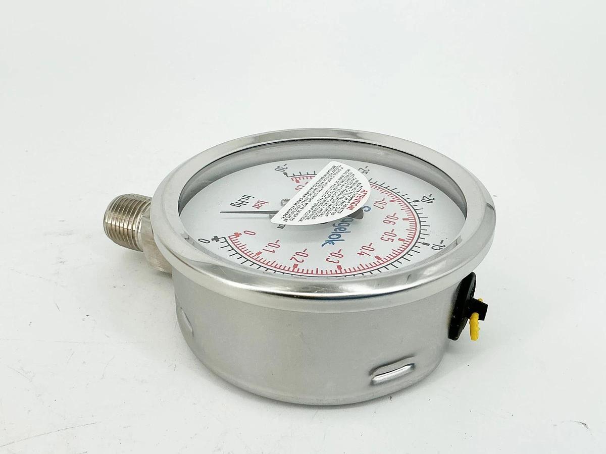 New Swagelok PGI-100C-PC0-LAPX Pressure Gauge 1/2" NPT Stainless Steel