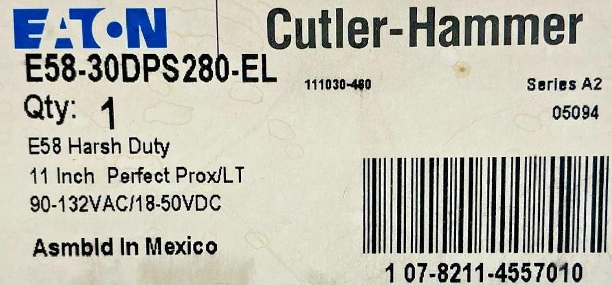New Eaton Cutler-Hammer E58-30DPS280-EL Ser A2 Photoelectric Sensor 132VAC 50VDC