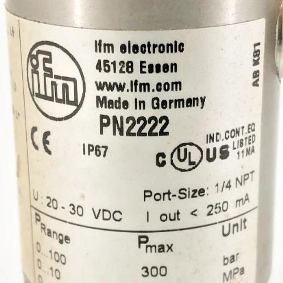 Used IFM Efector PN2222 Pressure Sensor PN-100-SBN14-MFRKG/US