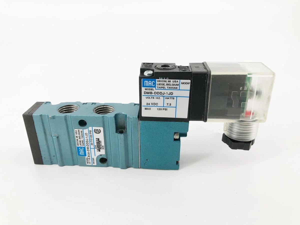 New MAC Valves 411A-B0A-DM-DDDJ-1JD Solenoid Valve 24VDC 7.3W 2-120psi