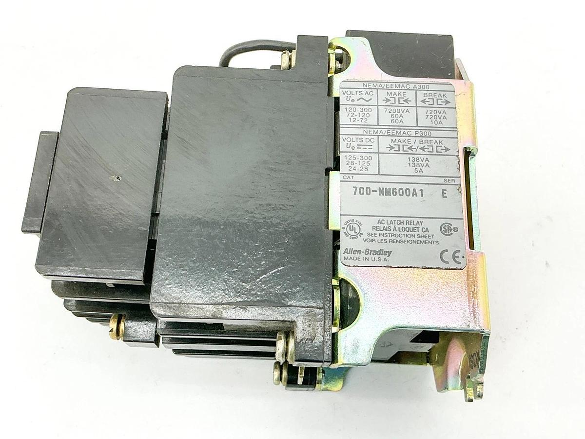 Used Allen Bradley 700-NM600A1 Ser. E Latching Relay 110/120V Coil