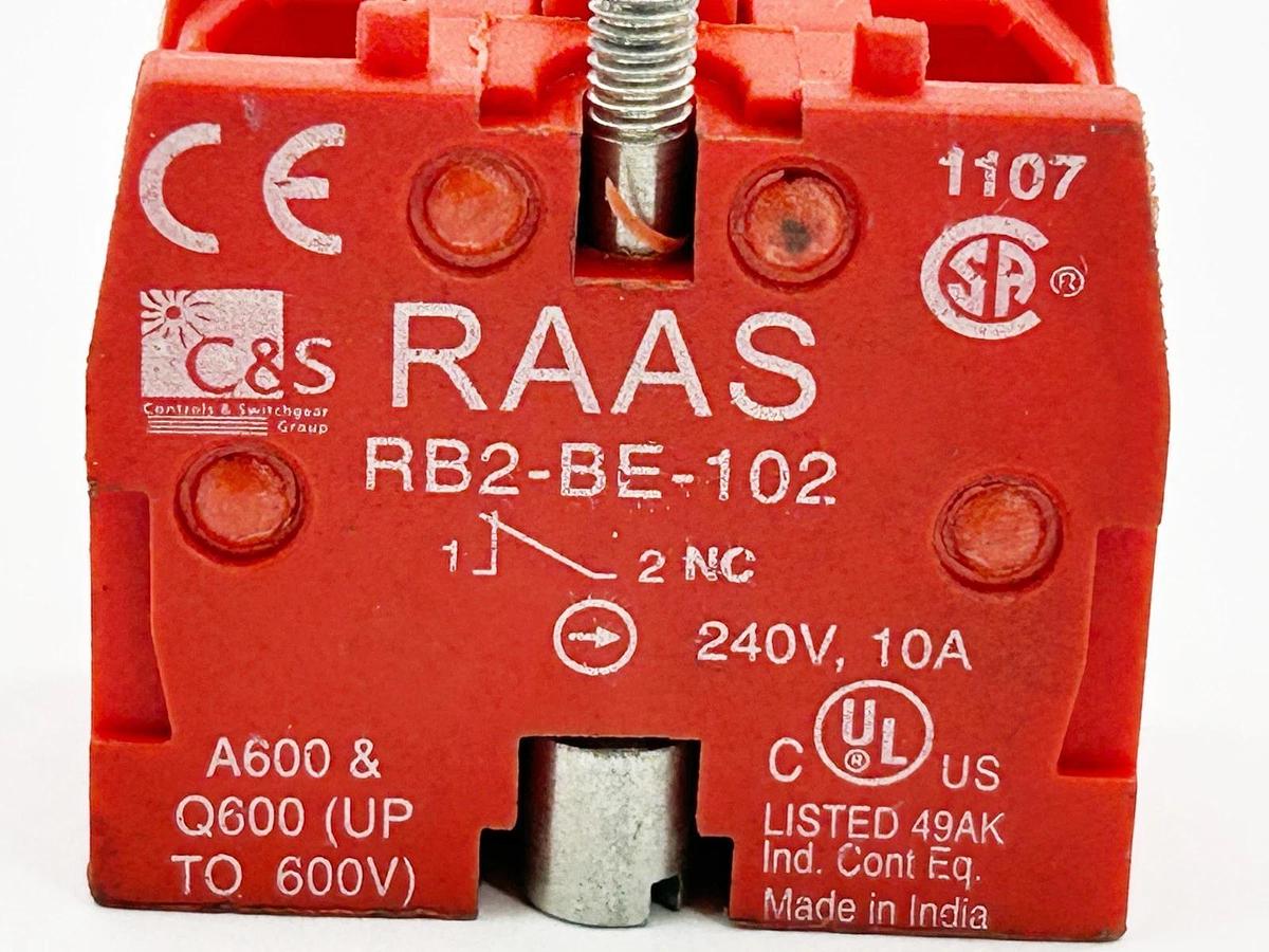 New Lot of 2 C&S RB2-BE-102 Control Block Base Mount RAAS 10A 240V - No Box