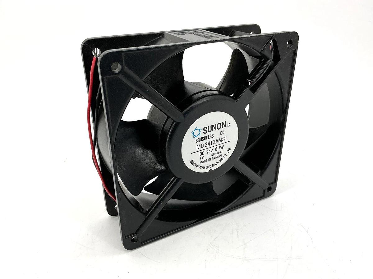 New Sunon 47869 DC Axial Fan Brushless 2-Wire 6.7W 24VDC MD-2412AMS1