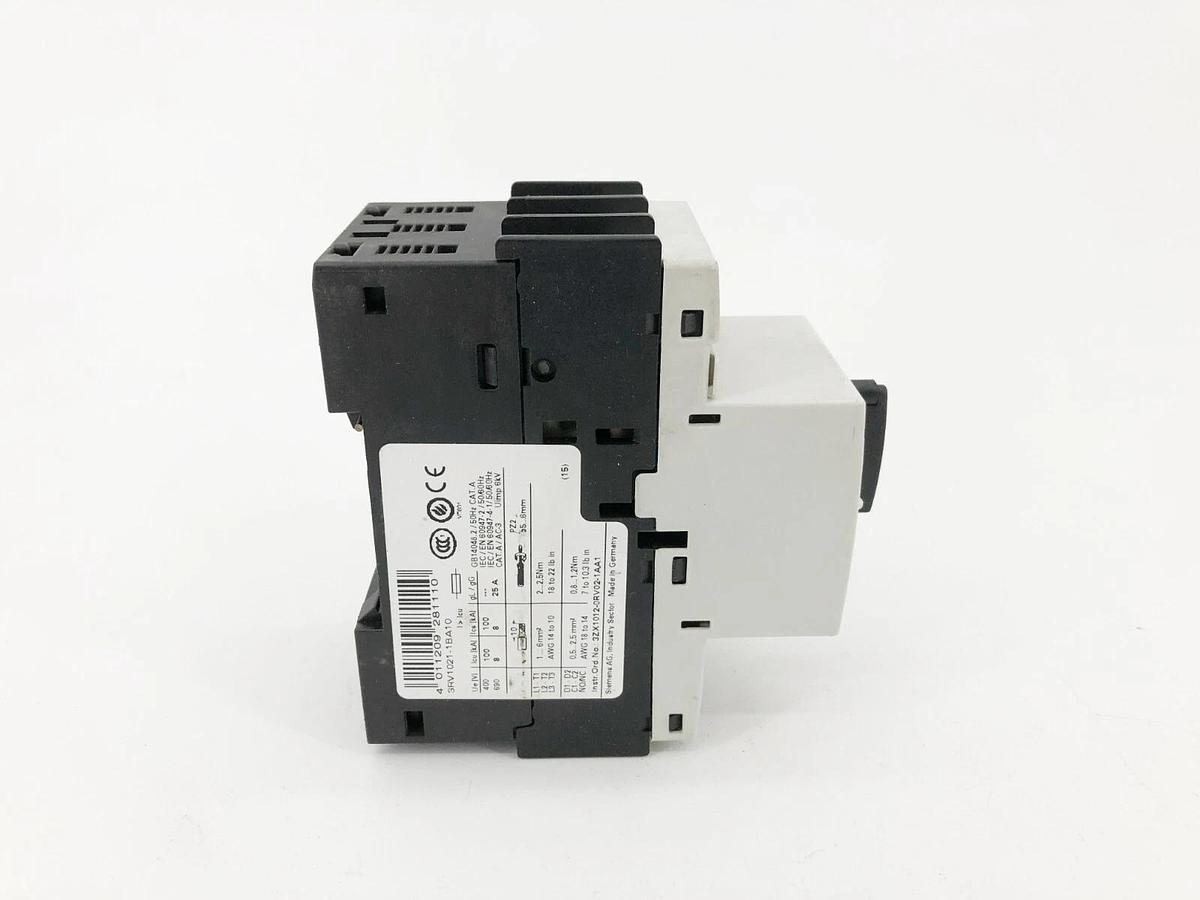 Used Siemens 3RV1021-1BA10 Circuit Breaker 600V 3 Pole 3PH