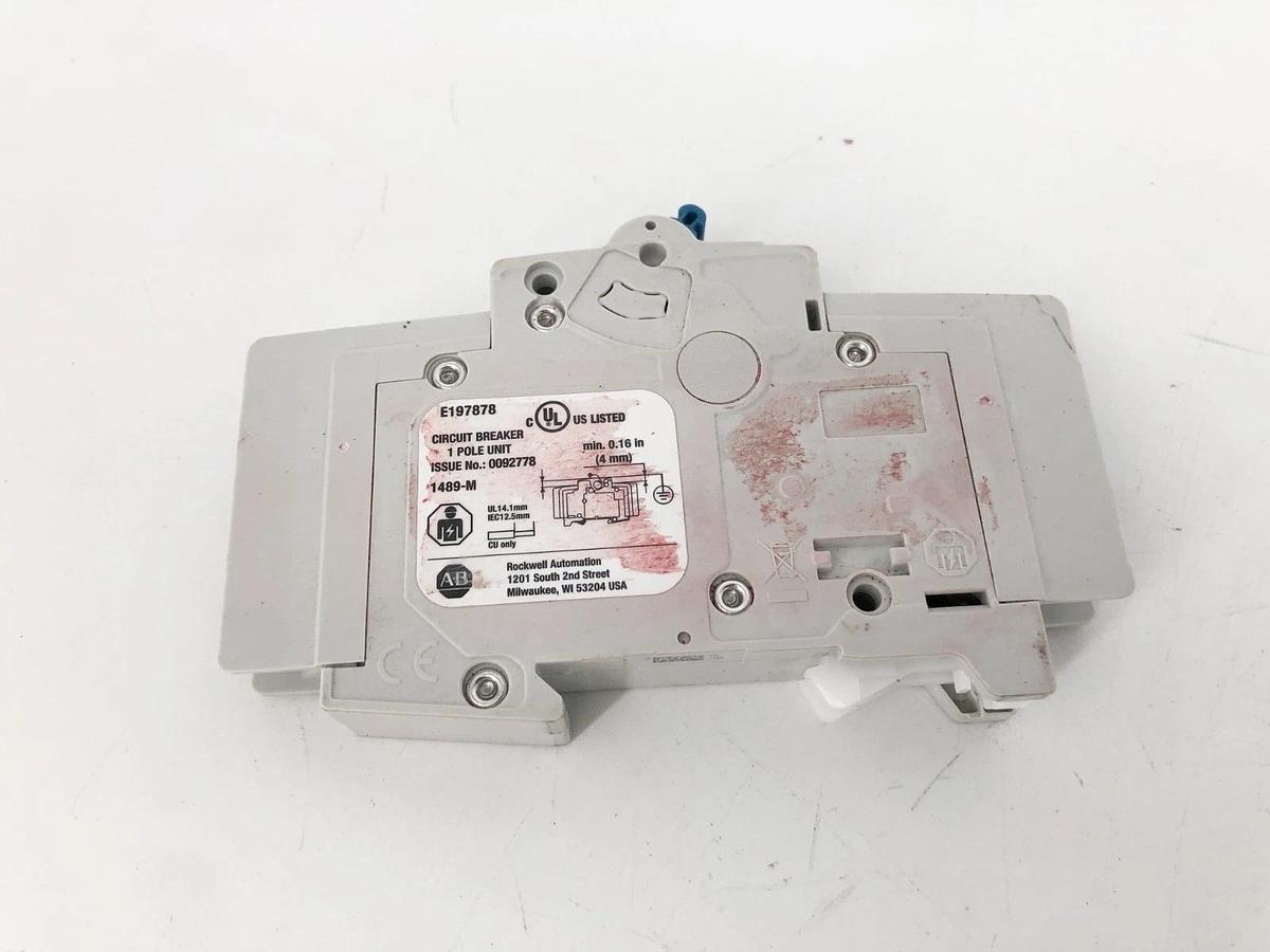 New Allen Bradley 1489-M1C160 Circuit Breaker 1P 16A 277VAC 48VDC - No Box