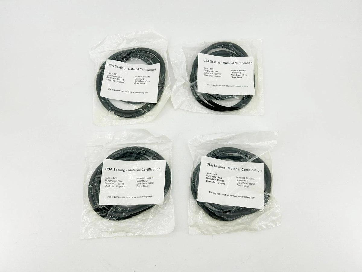Lot of 8 New USA Sealing 445 O-Rings Buna-N 70A Duro. 8" ID x 8-1/2" OD x 1/4"