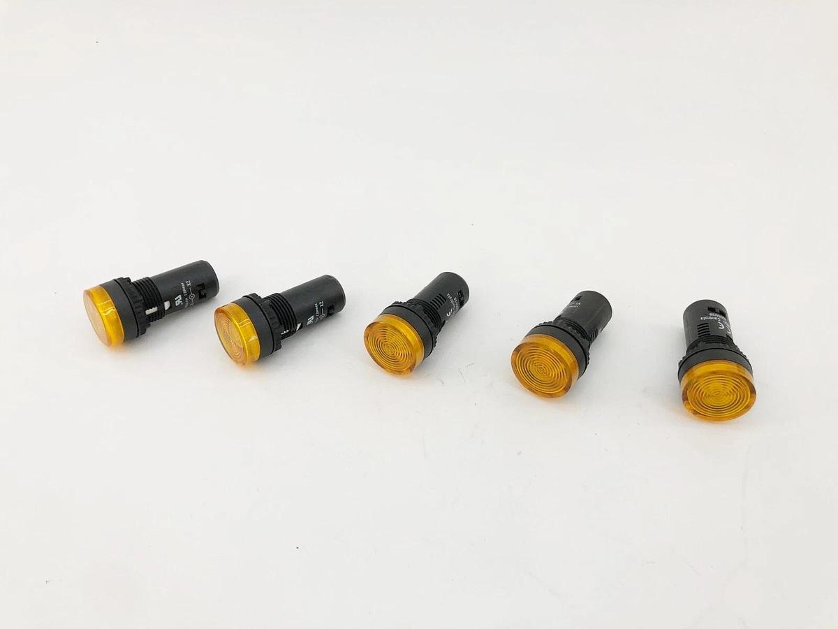 Lot of 5 New Baco Controls S20SA/SB Orange Indicator Lights 120V - No Box
