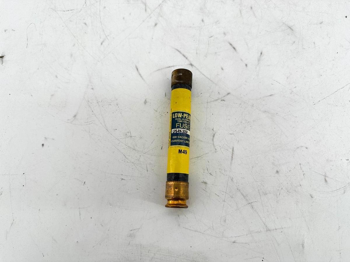 Used Lot of 3 Bussmann LPS-RK-30SP Low-Peak Fuse 30A 600V