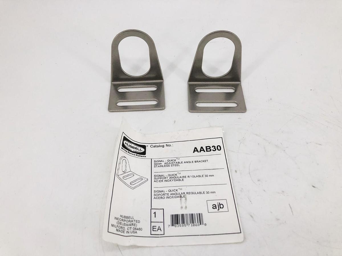 Lot of 2 New Hubbell AAB30 Adjustable Angle Bracket 30mm - No Box