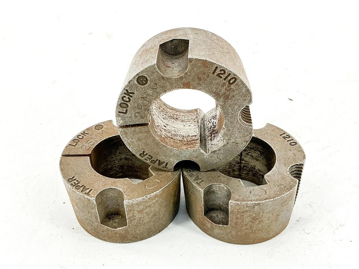 Lot of 3 1210-25mm Taper-Lock Bushing 25mm Bore