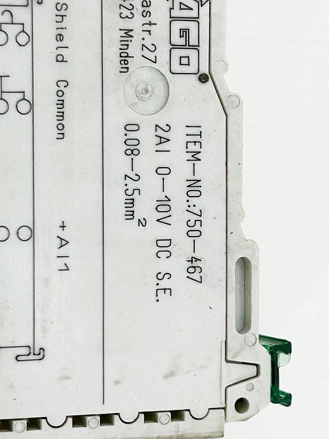 New Wago 750-467 Analog Input Module Single Ended 2 Channel 35V