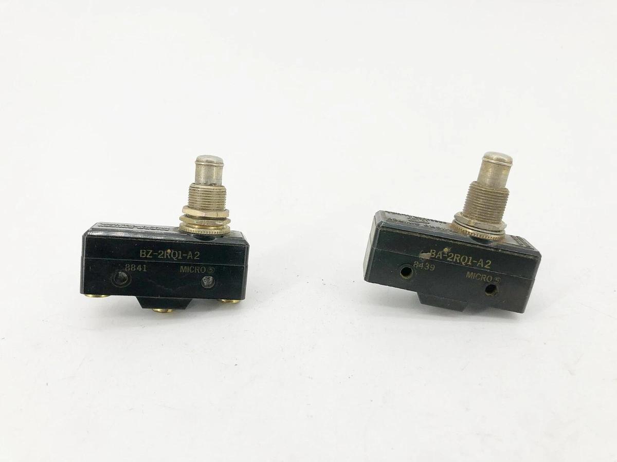 Used Lot of 2 Microswitch BA-2RQ1-A2 Snap Action Switches 20A 480VAC 250VDC