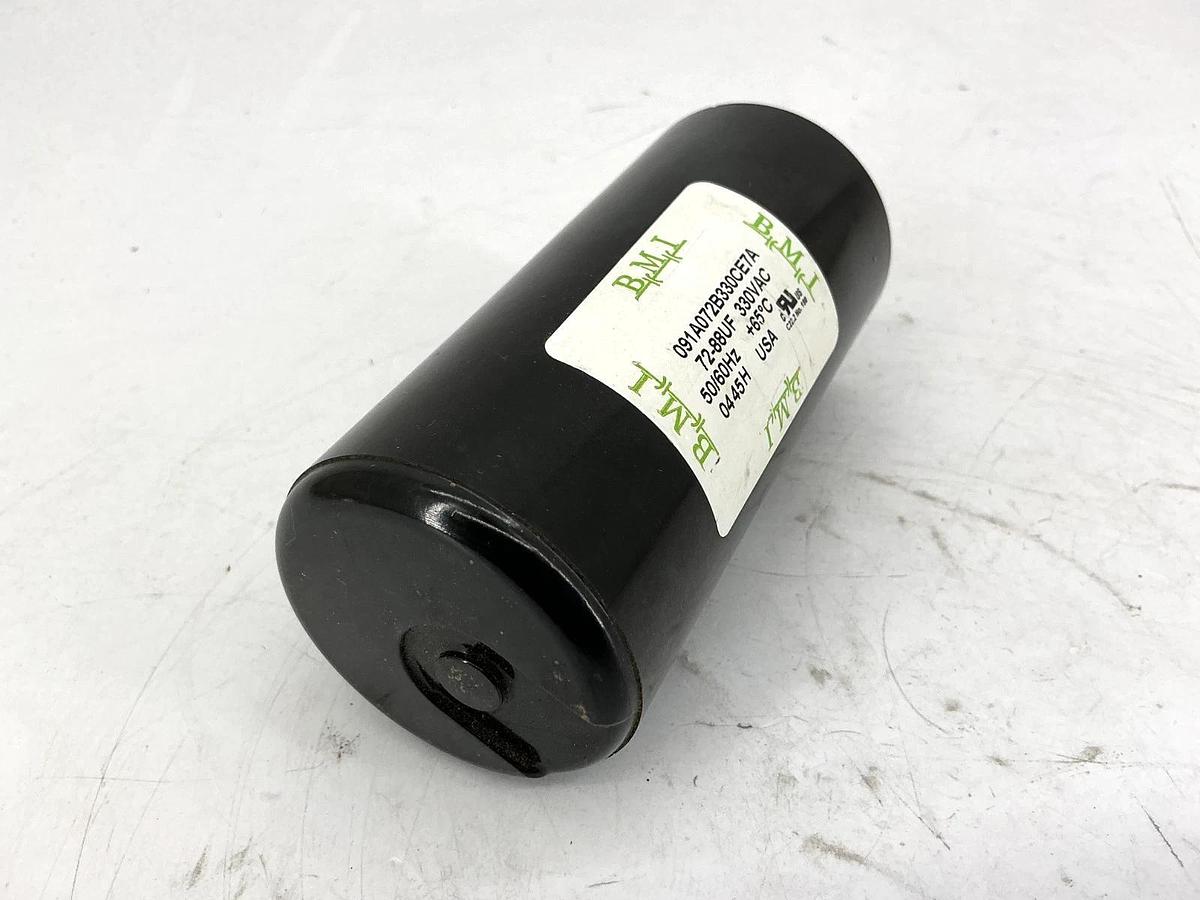 Used BMI 091A072B330CE7A Motor Start Capacitor 72-88UF 330VAC 50/60HZ