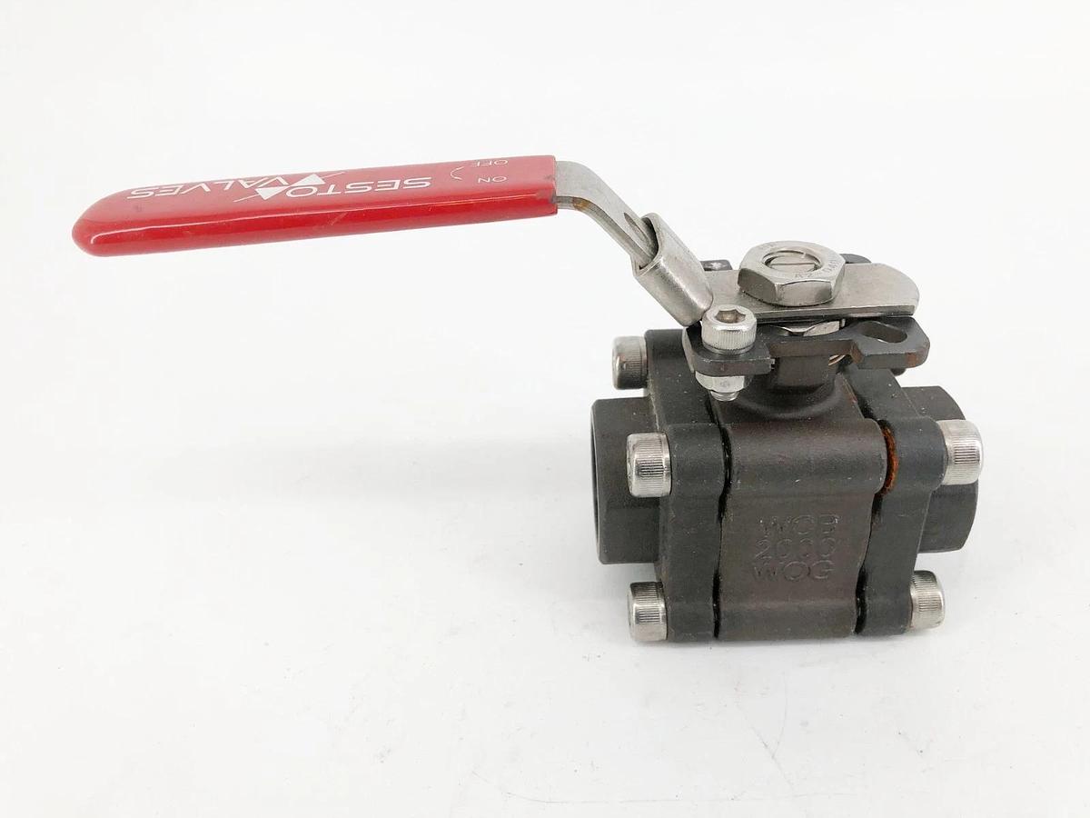 New Sesto Valves M32S-0T-C60F-L Ball Valve 3/4" 2000WOG B16.34 - No Box