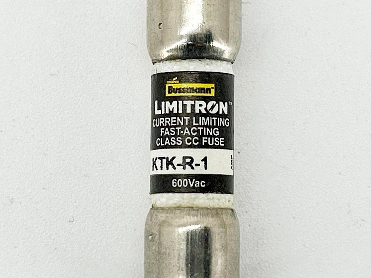 New Lot of 3 Bussmann KTK-R-1 Limitron Fast Acting Class CC Fuse 600V 1A