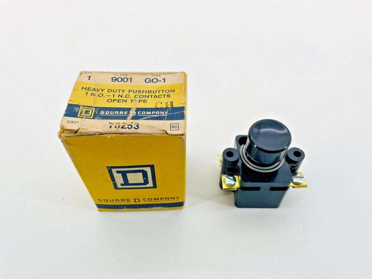 New Square D 9001GO-1 Heavy Duty Pushbutton 1NO 1NC