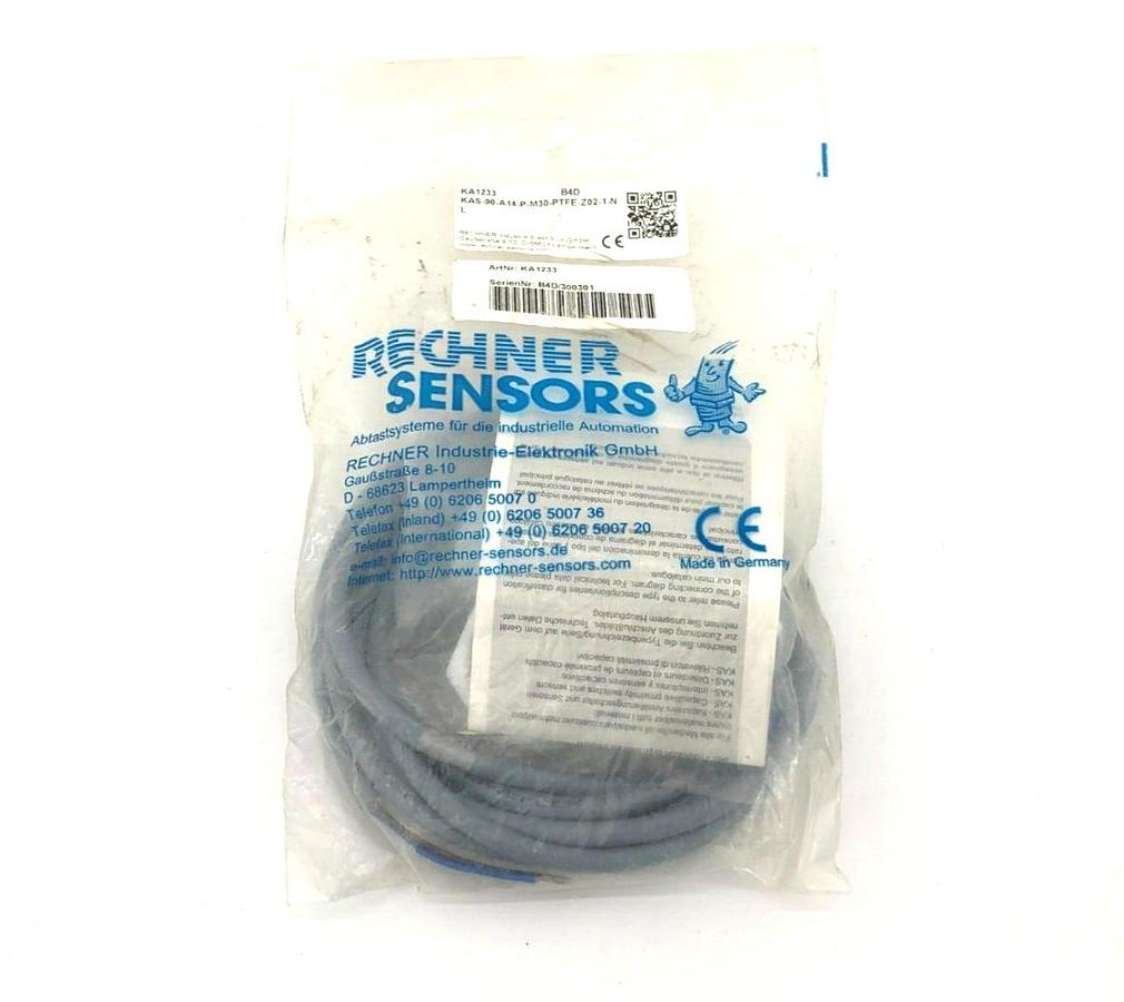 New Rechner KAS-90-A14-P-M30-PTFE-Z02-1-NL Capacitive Sensor KA1233 20-250VAC/DC