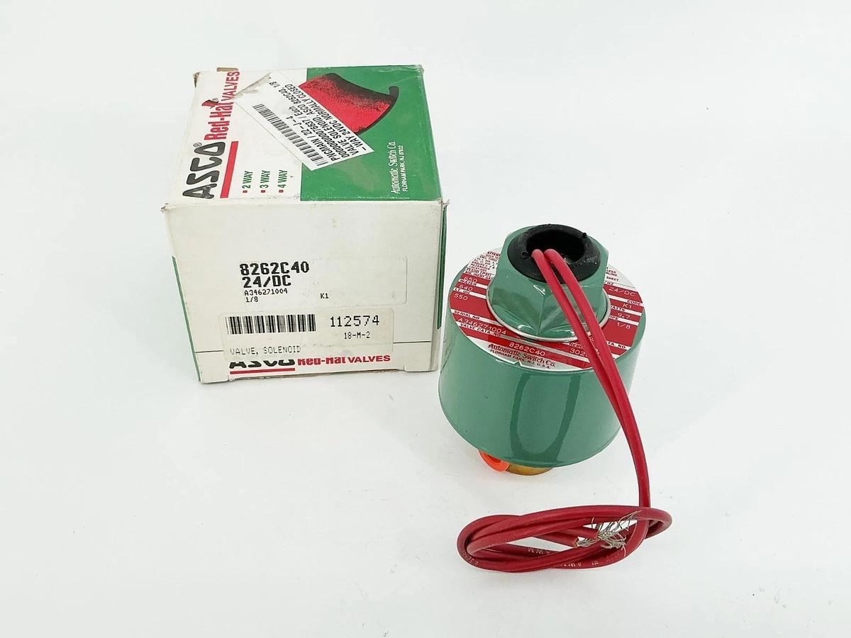 New Asco 8262C40 Solenoid Valve 650PSI 1/8" 24VDC 9.7W