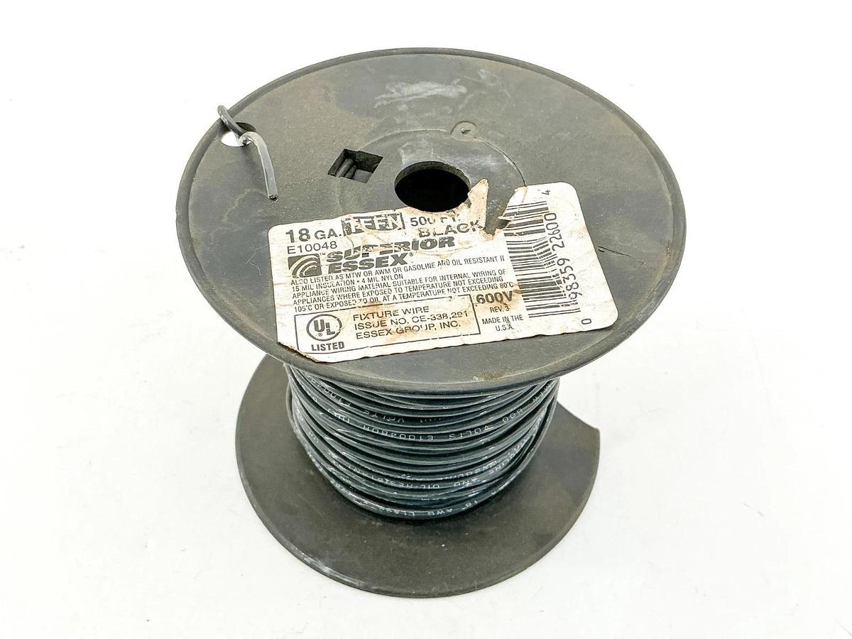 New Essex E10048 18GA. TFFN Copper Wire 600V 180+ FT 1.13 LB