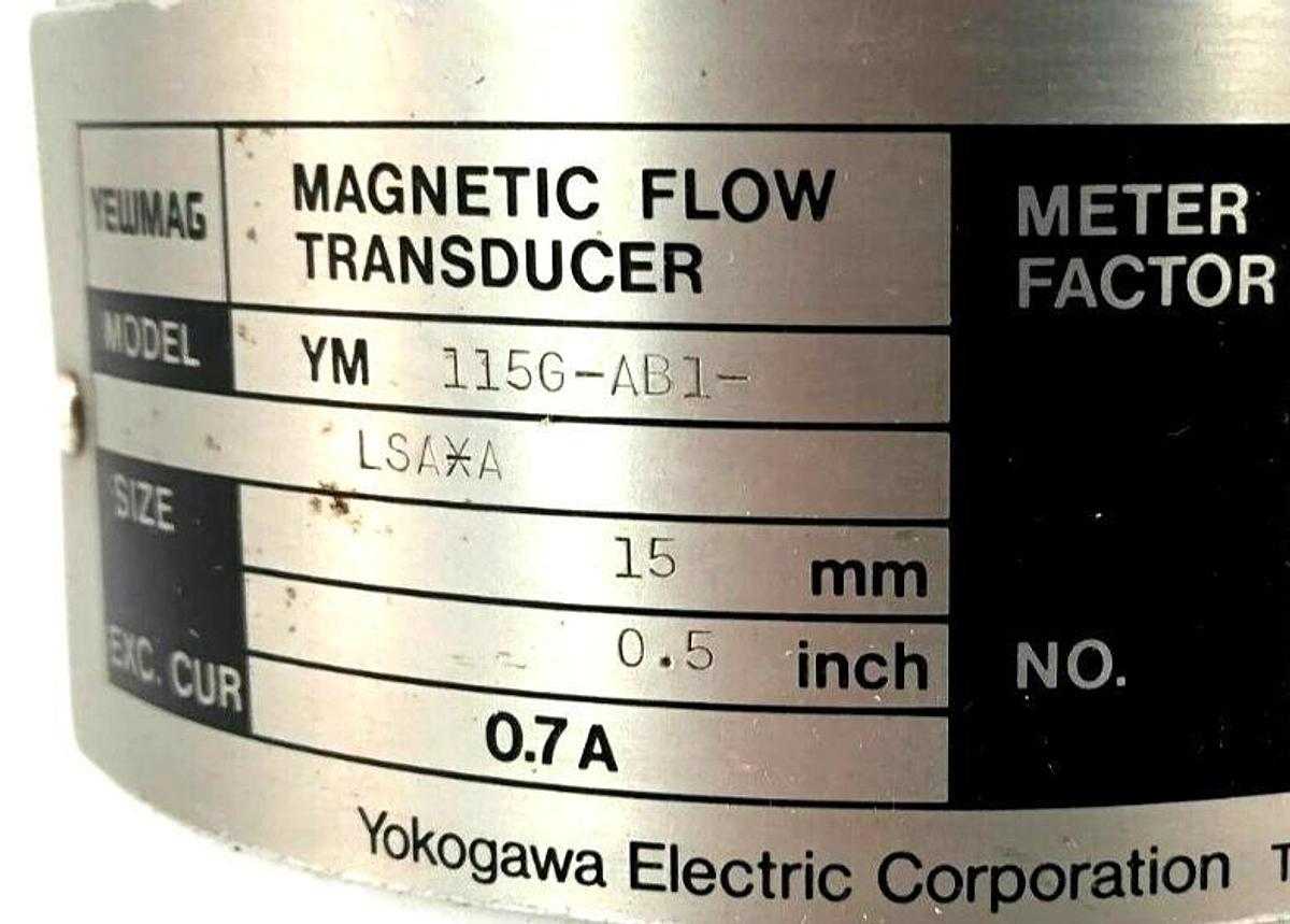Used Yokogawa YM115G-AB1-LSA*A Magnetic Flow Transducer