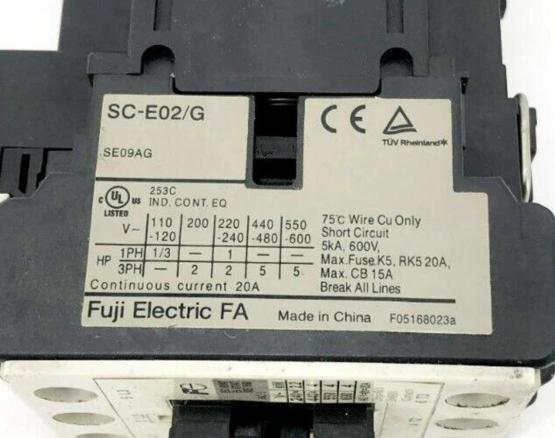 New Fuji Electric SC-E02/G Contactor 24VDC Coil