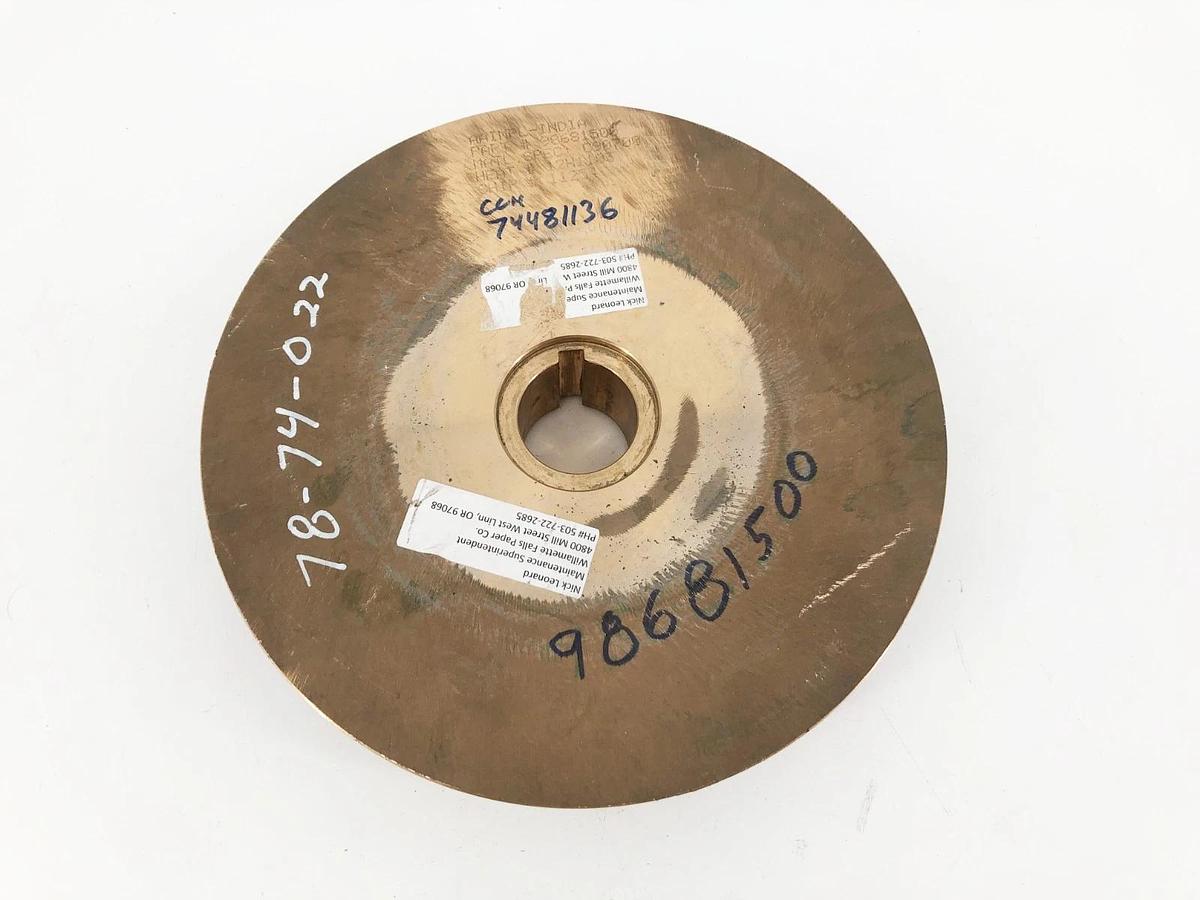 New 98681500 Impeller C90700 Tin Bronze 10-5/8" OD 1-3/4" Bore - No Box