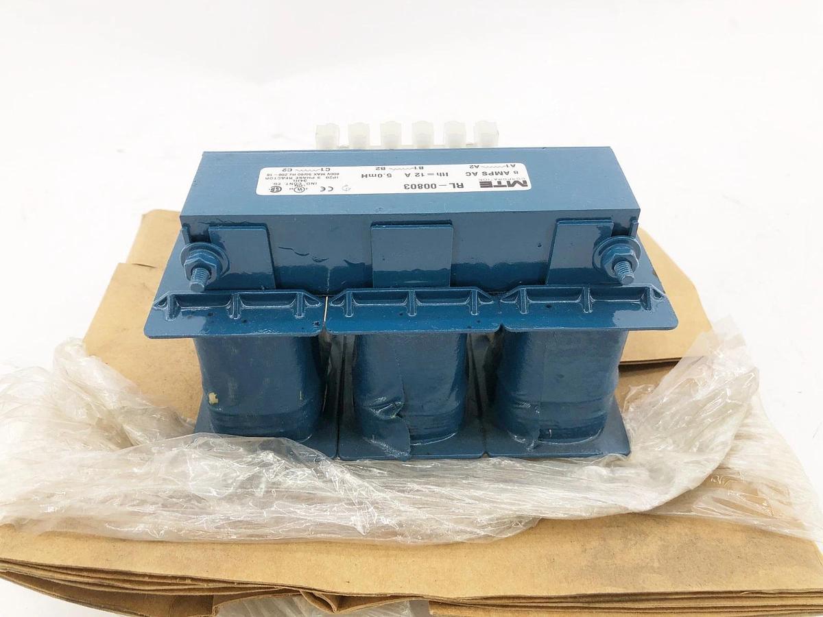 New MTE RL-00803 Line Reactor 3 Phase 8A 600VAC