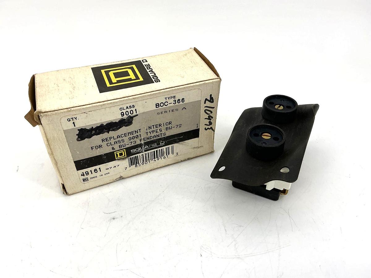 New Square D 9001BOC366 Ser A Replacement Interior for BW-72/73 Pendants 5A 600V
