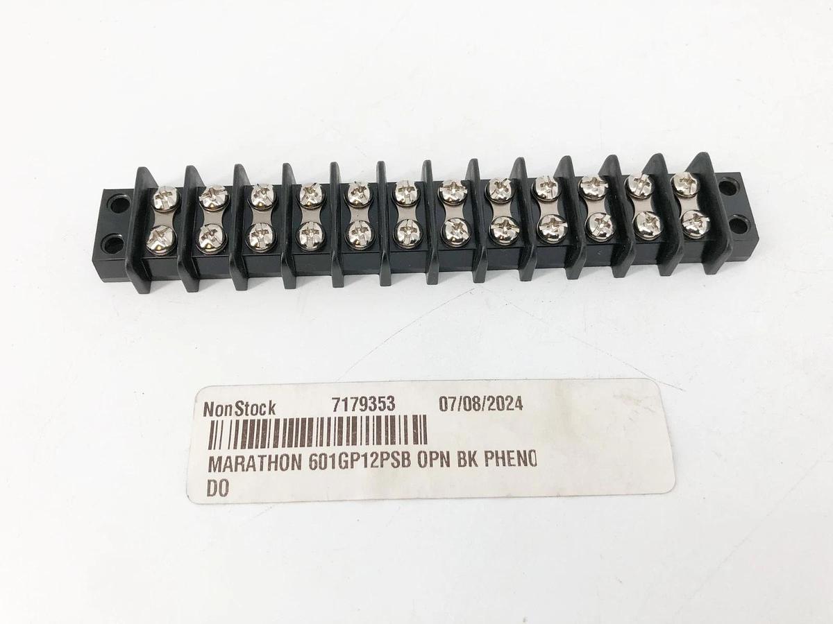 New Marathon 601GP12PSB Terminal Block 12P 20A 300V - No Box