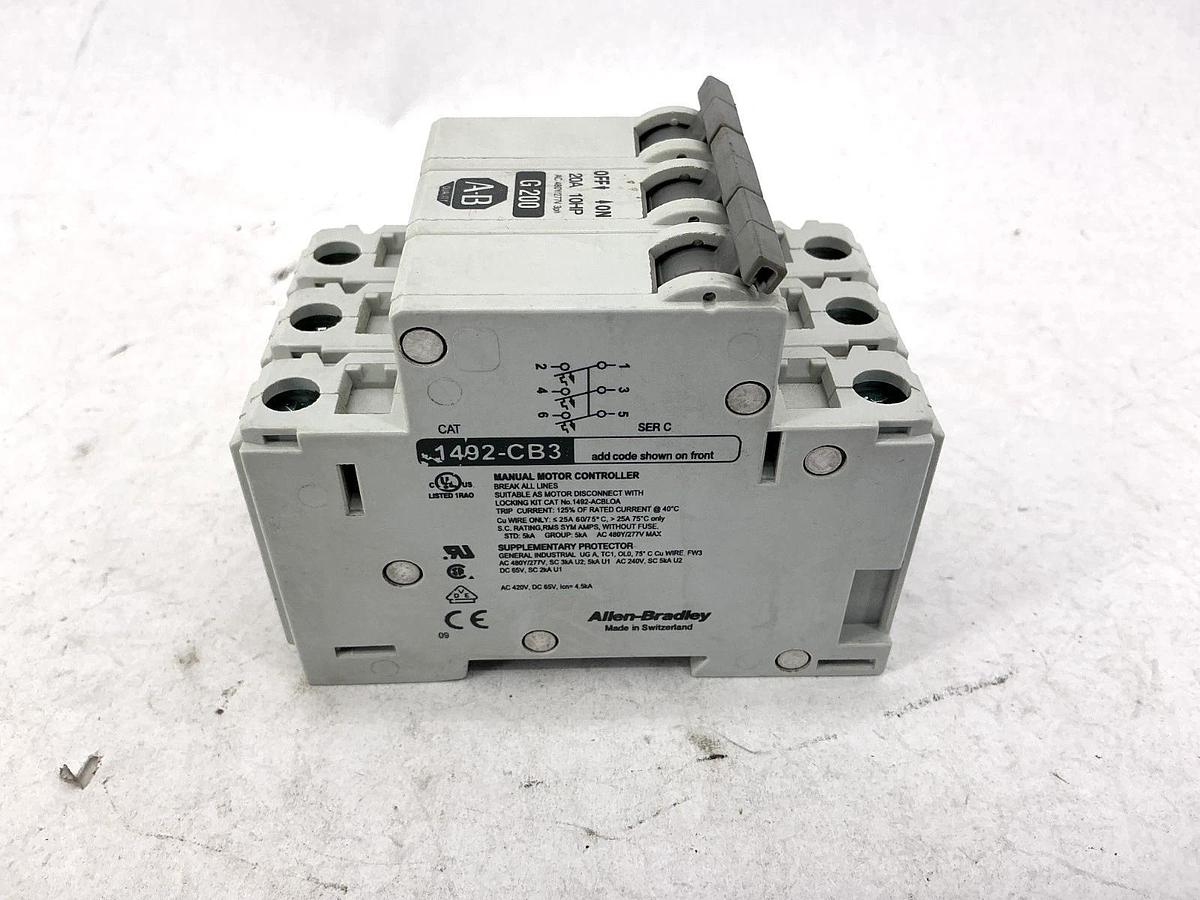 New Allen Bradley 1492-CB3G200 Ser C Circuit Breaker 3P 20A AC 480Y/277V -No Box