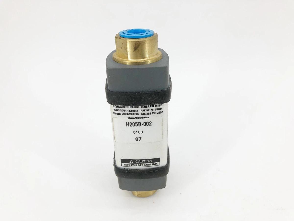 New Hedland H205B-002 Variable Area Flow Meter 1/2" NPTF 3000 PSI