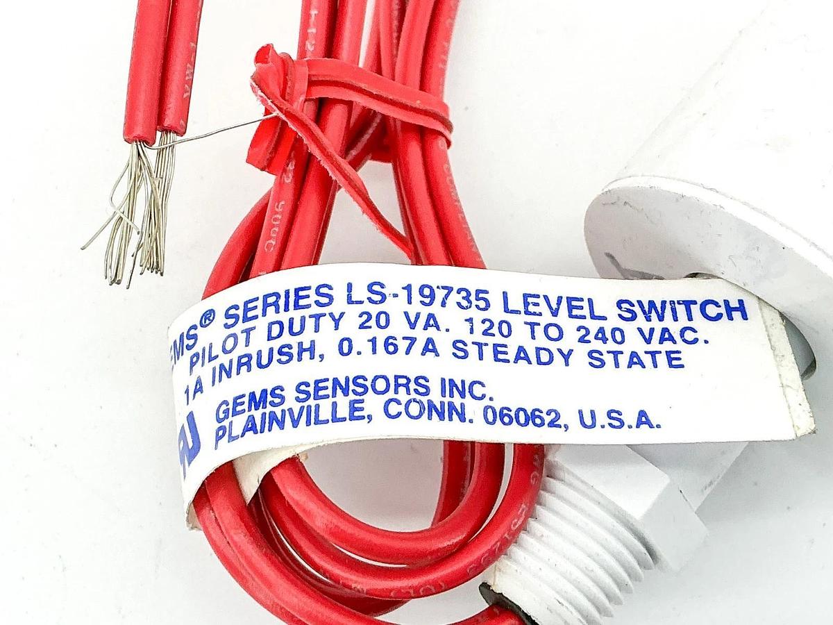 New GEMS 19735 Level Sensor 20VA 120/240V 1A LS-19735 PVC