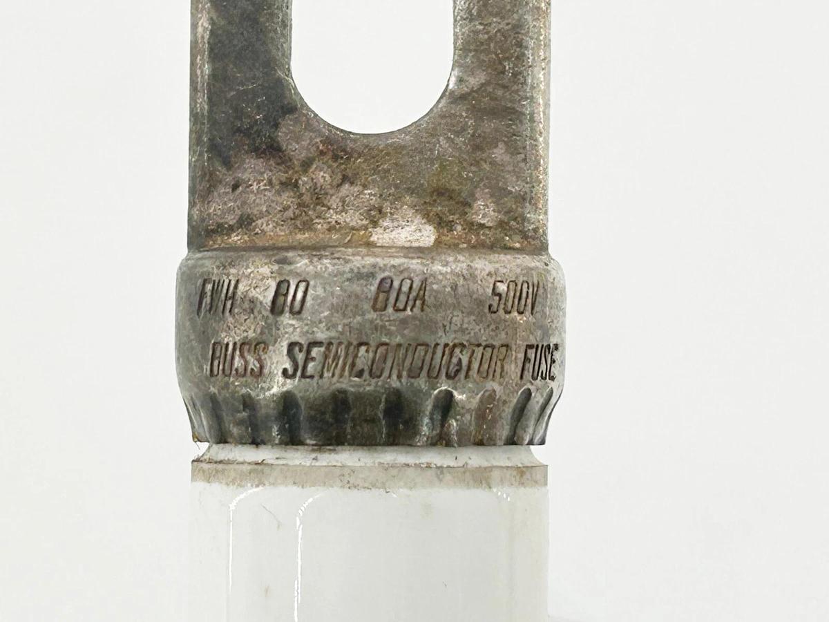 Used Lot of 5 Bussmann FWH-80 High Speed Fuse 80Amp 500V Series FWH
