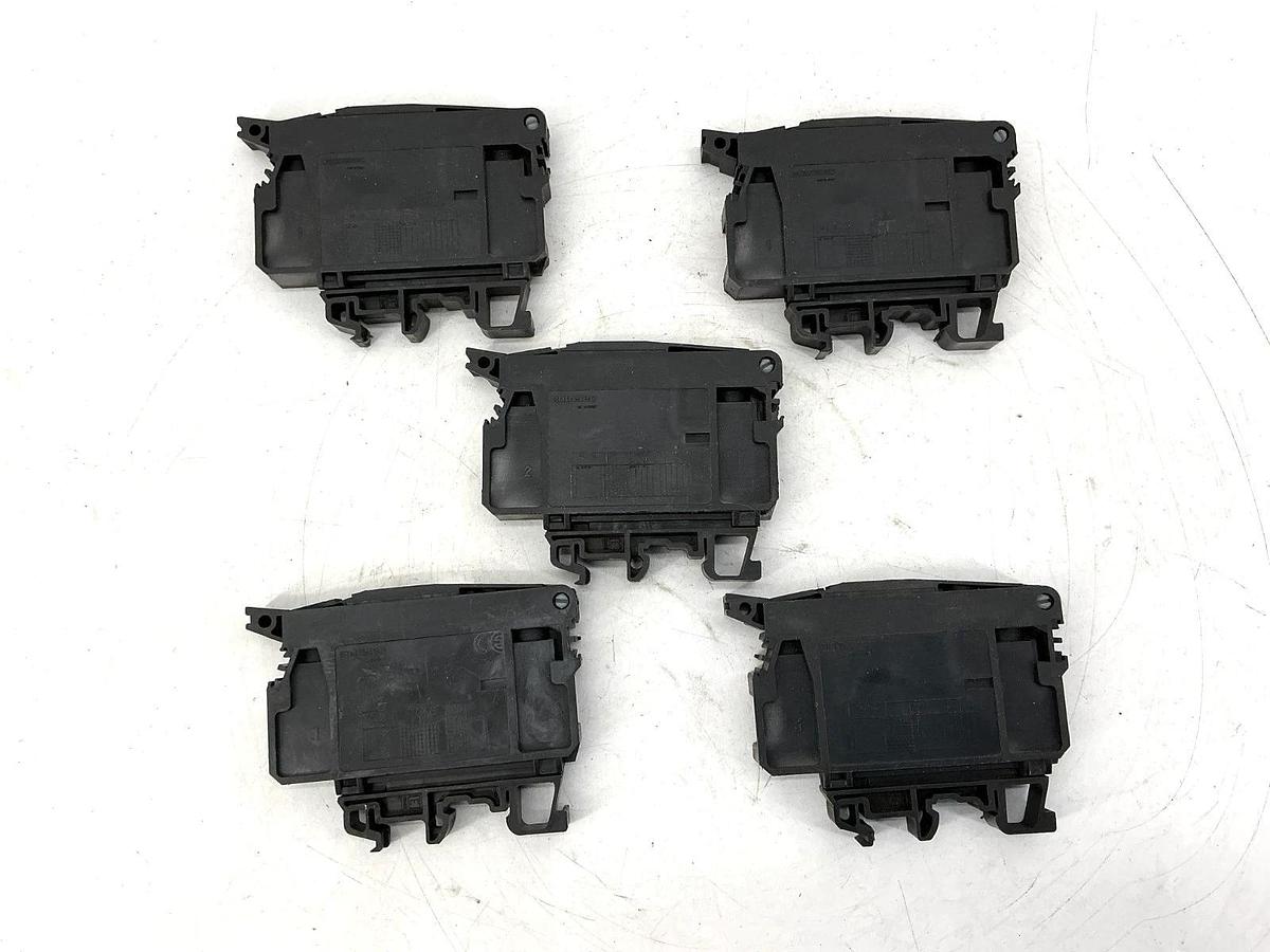 Used Lot of 5 ABB Entrelec ML10/13.SF Fuse Holding Terminal Block 16A 600V