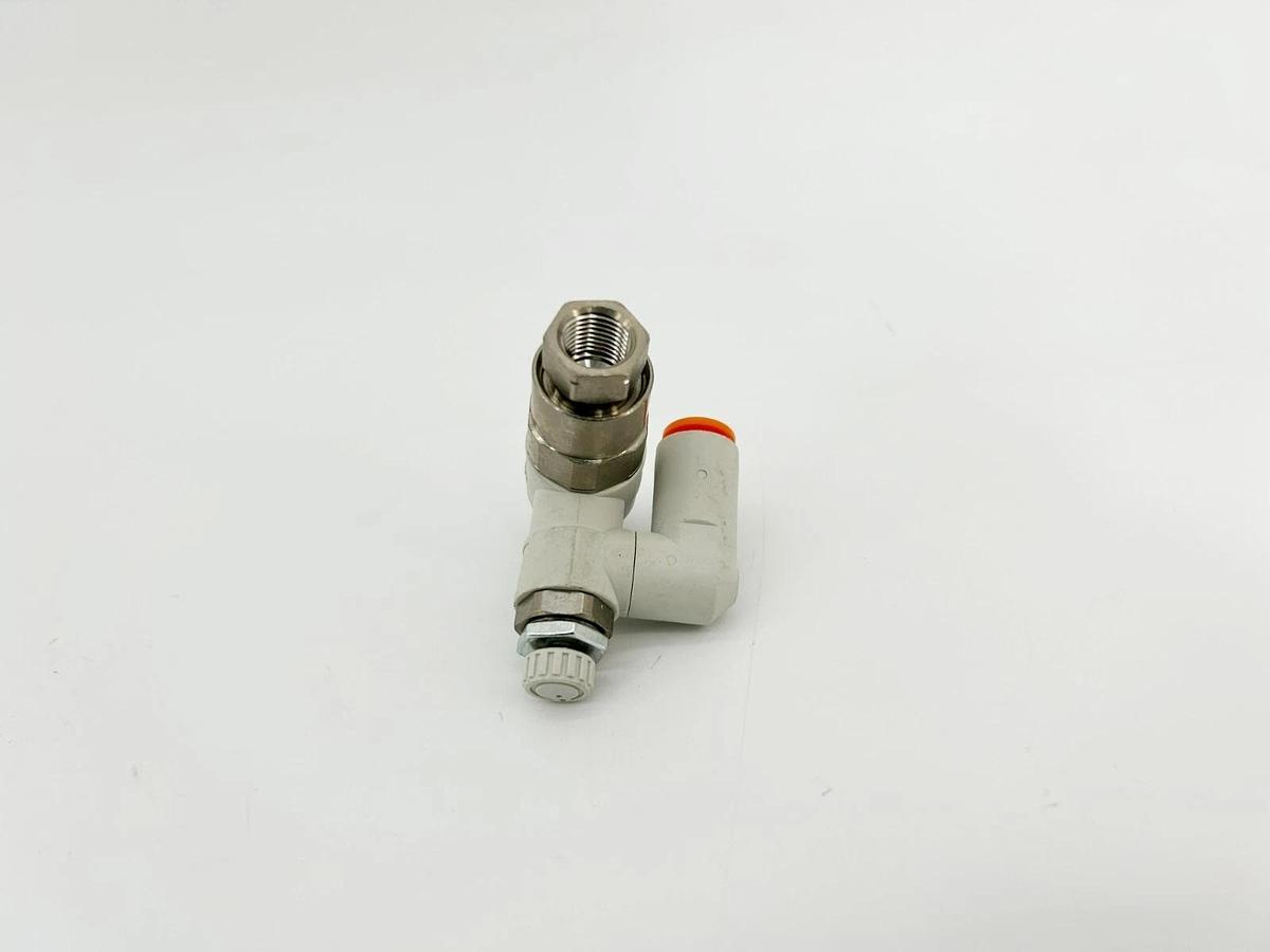 New SMC ASP430F Flow Control W/ Pilot Check Valve, 1/2" Port, 1/4" Tube OD